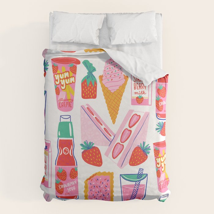 Strawberry Snacks Duvet Cover Gallery Image 1