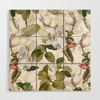 Vintage & Shabby Chic - Spring Flowers Magnolia Botanical Garden Wood Wall Art Gallery Image 1