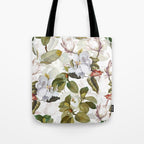 Vintage & Shabby Chic - Spring Flowers Magnolia Botanical Garden Tote Bag Gallery Image 1
