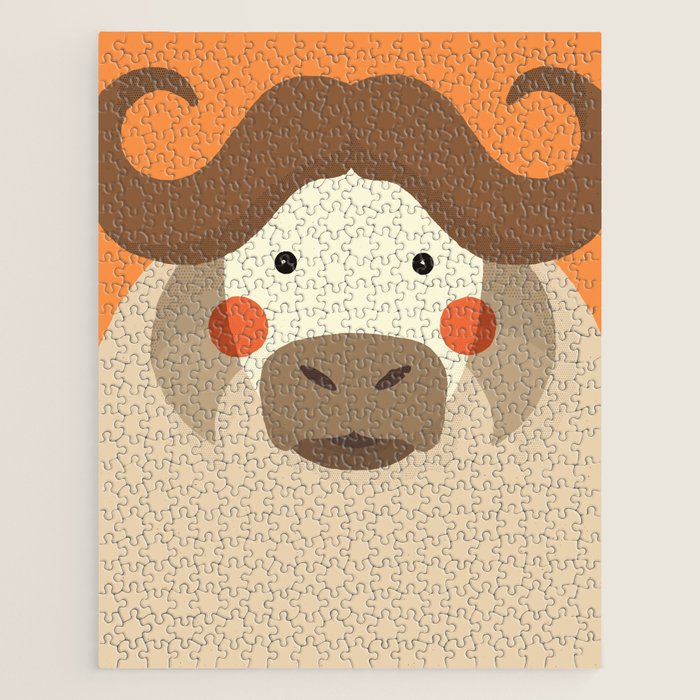 Cape Buffalo, Animal Portrait Jigsaw Puzzle Gallery Image 1
