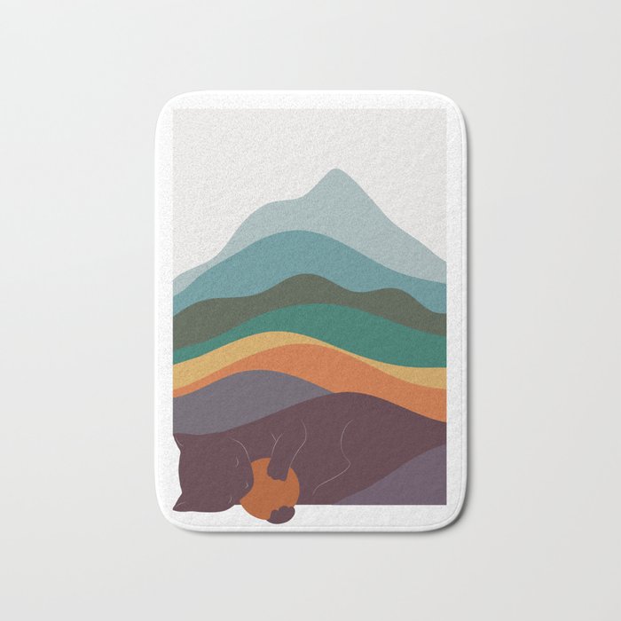 Cat Landscape 8 Bath Mat Gallery Image 1
