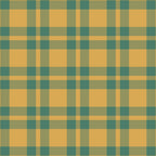 Plaid Pattern in Teal Green and Ochre Mustard Coffee Mug Gallery Image 2