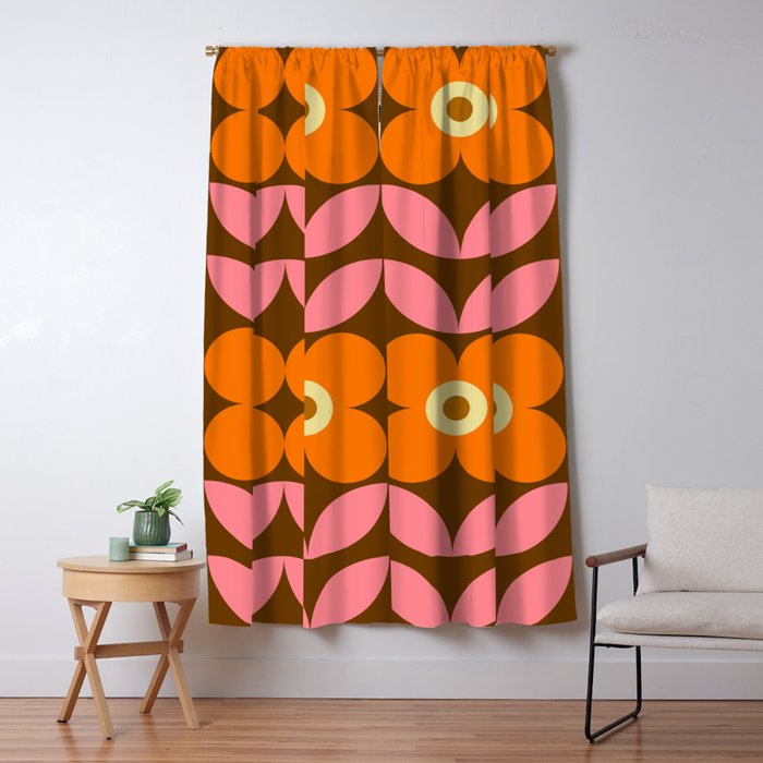 Retro Flower 10A Window Curtain Gallery Image 5