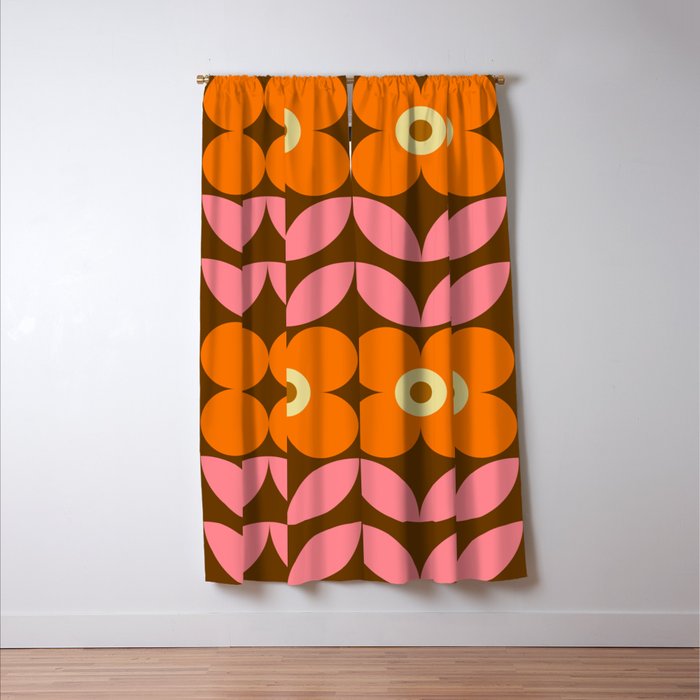 Retro Flower 10A Window Curtain Gallery Image 3