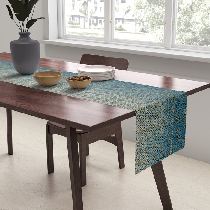 Faded Indigo Assuit Table Runner Gallery Image 2