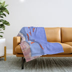 Flying cherry shrimp Throw Blanket Gallery Image 1