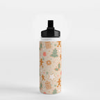 Whimsical Gingerbread Holiday Icons Collection Water Bottle Gallery Image 2