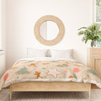 Whimsical Gingerbread Holiday Icons Collection Duvet Cover Gallery Image 3