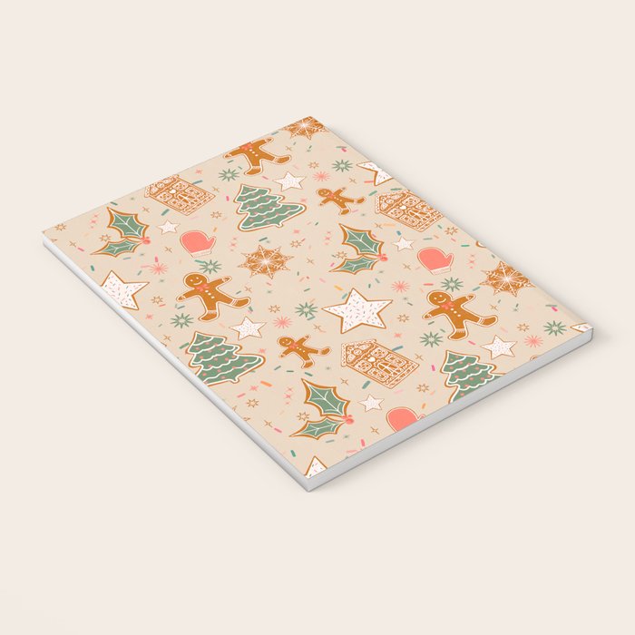 Whimsical Gingerbread Holiday Icons Collection Notebook Gallery Image 3