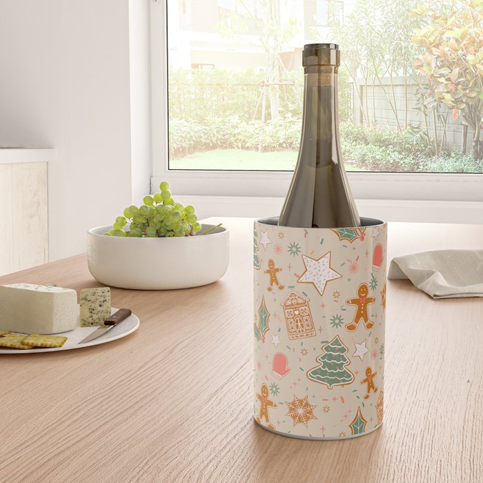 Whimsical Gingerbread Holiday Icons Collection Wine Chiller Gallery Image 4