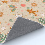 Whimsical Gingerbread Holiday Icons Collection Rug Gallery Image 4