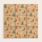 Whimsical Gingerbread Holiday Icons Collection Wood Wall Art Gallery Image 1