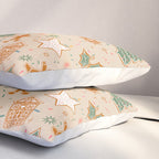 Whimsical Gingerbread Holiday Icons Collection Pillow Sham Gallery Image 3