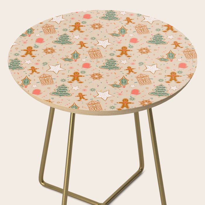 Whimsical Gingerbread Holiday Icons Collection Side Table Gallery Image 2