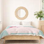 Pink T-Rex in Bathtub Duvet Cover Gallery Image 3