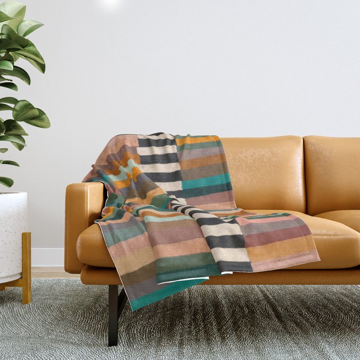 Mix of Stripes #8 Throw Blanket Gallery Image 1