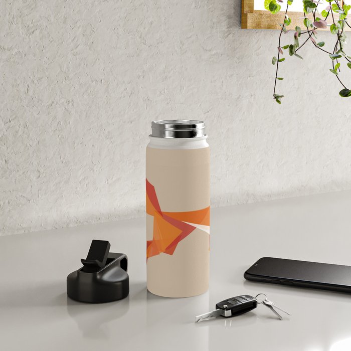 Fractal geometric fox Water Bottle Gallery Image 5