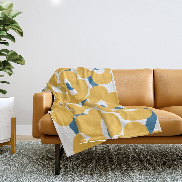 sunny flower land  Throw Blanket Gallery Image 1