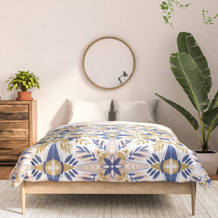 Modern circular nature tile B Comforter Gallery Image 3