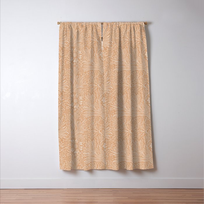 William Morris Marigold Soft Apricot Window Curtain Gallery Image 3