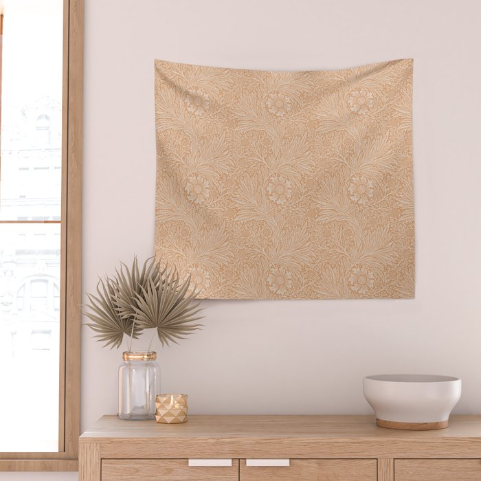 William Morris Marigold Soft Apricot Wall Tapestry Gallery Image 2