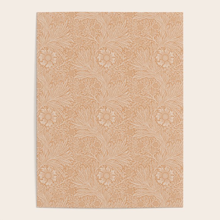 William Morris Marigold Soft Apricot Poster Gallery Image 1