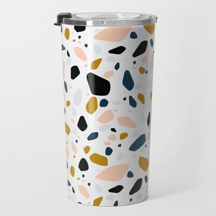 Terrazzo mosaic Travel Mug Gallery Image 3