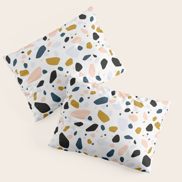 Terrazzo mosaic Pillow Sham Gallery Image 3