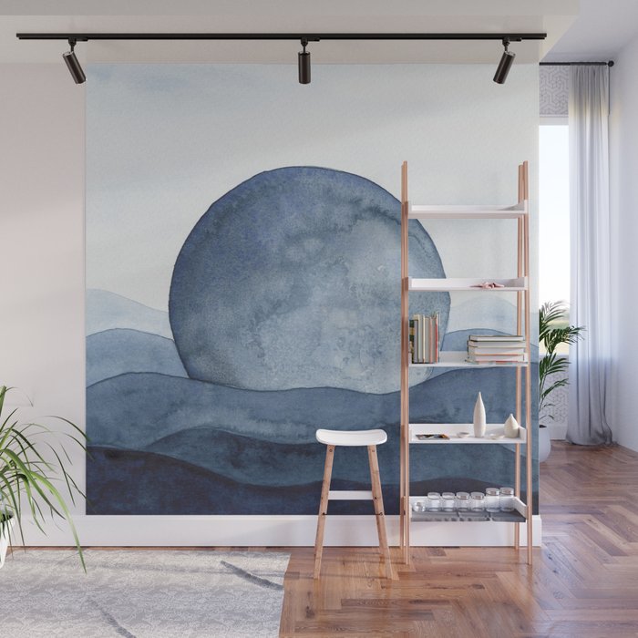 Moon Landscape Wall Mural Gallery Image 1