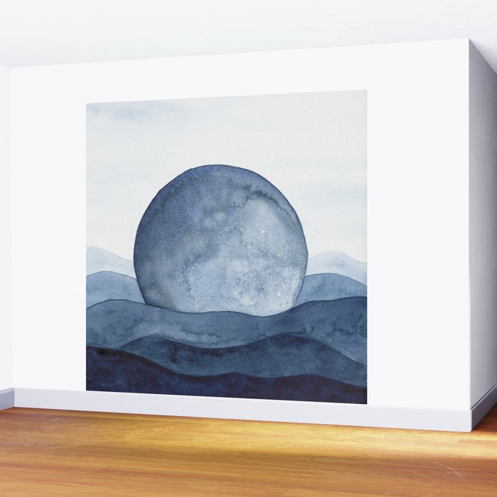 Moon Landscape Wall Mural Gallery Image 2