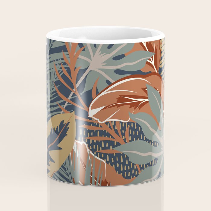 Tropical Wild Garden, Boho Wall Art Coffee Mug Gallery Image 4