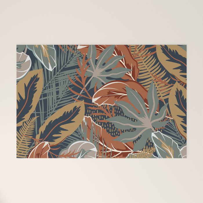 Tropical Wild Garden, Boho Wall Art Welcome Mat Gallery Image 1