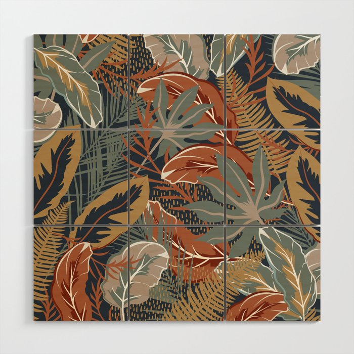 Tropical Wild Garden, Boho Wall Art Wood Wall Art Gallery Image 1