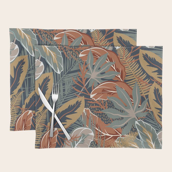 Tropical Wild Garden, Boho Wall Art Placemat Gallery Image 1