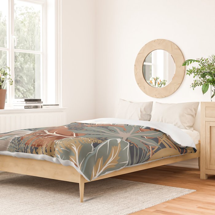 Tropical Wild Garden, Boho Wall Art Duvet Cover Gallery Image 2