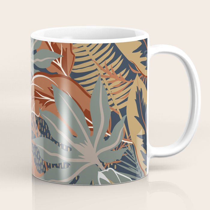 Tropical Wild Garden, Boho Wall Art Coffee Mug Gallery Image 1