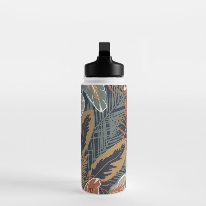 Tropical Wild Garden, Boho Wall Art Water Bottle Gallery Image 3