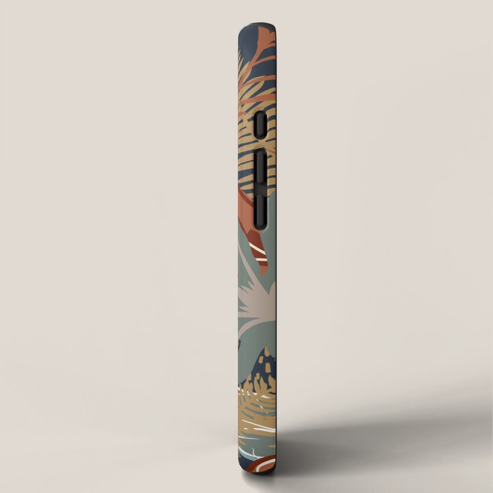 Tropical Wild Garden, Boho Wall Art iPhone Case Gallery Image 2
