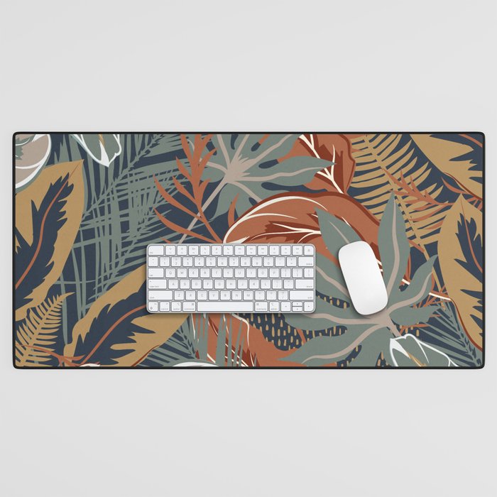 Tropical Wild Garden, Boho Wall Art Desk Mat Gallery Image 1