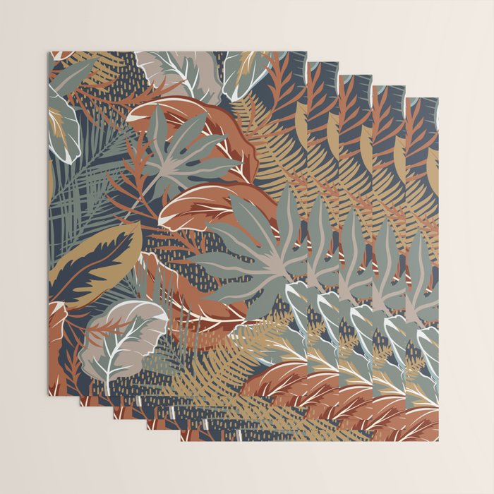 Tropical Wild Garden, Boho Wall Art Wrapping Paper Gallery Image 3