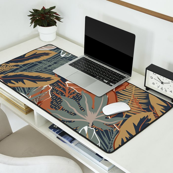 Tropical Wild Garden, Boho Wall Art Desk Mat Gallery Image 2