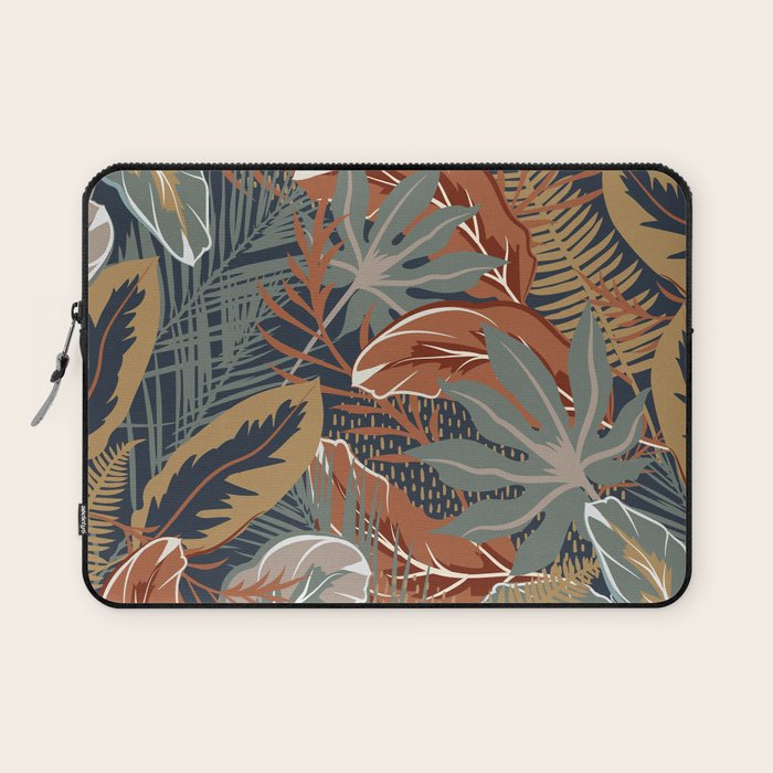 Tropical Wild Garden, Boho Wall Art Laptop Sleeve Gallery Image 1
