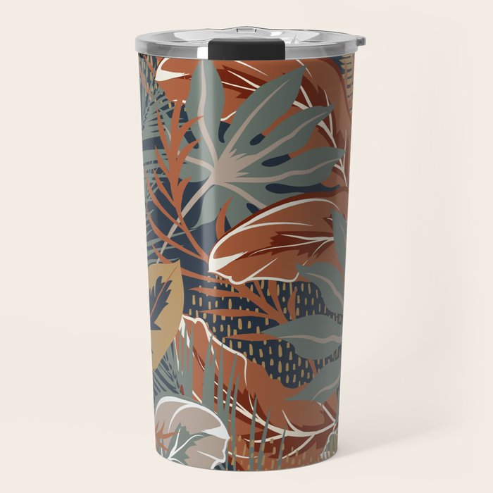 Tropical Wild Garden, Boho Wall Art Travel Mug Gallery Image 1