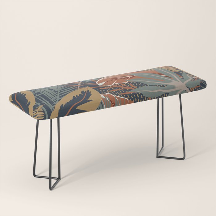 Tropical Wild Garden, Boho Wall Art Bench Gallery Image 1
