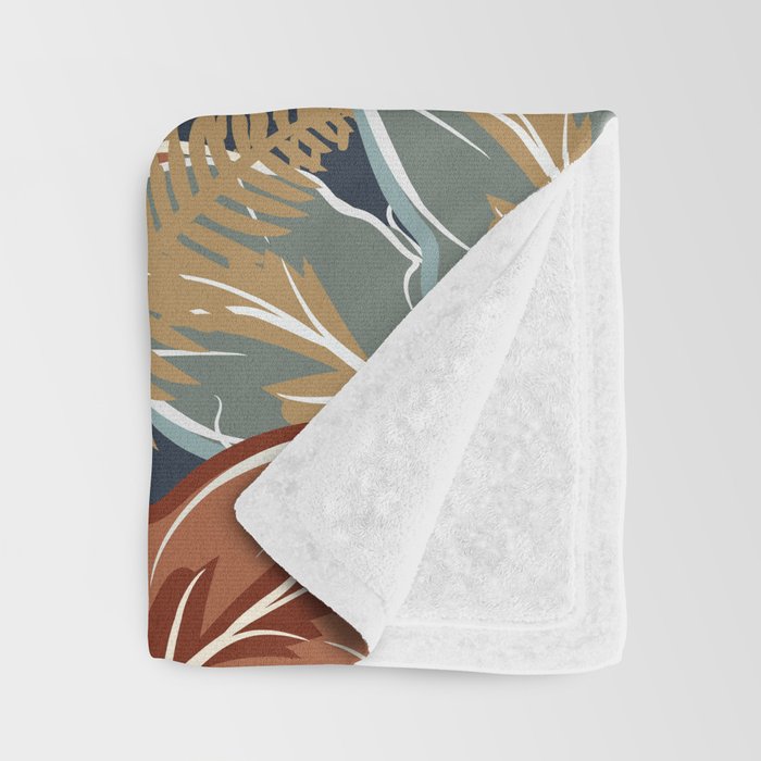 Tropical Wild Garden, Boho Wall Art Throw Blanket Gallery Image 3
