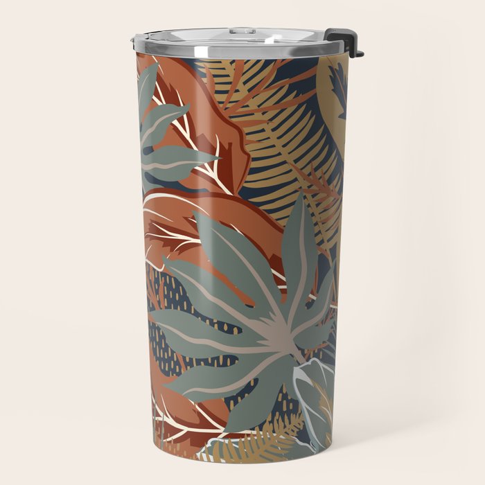 Tropical Wild Garden, Boho Wall Art Travel Mug Gallery Image 2