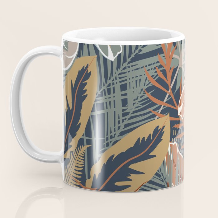 Tropical Wild Garden, Boho Wall Art Coffee Mug Gallery Image 3