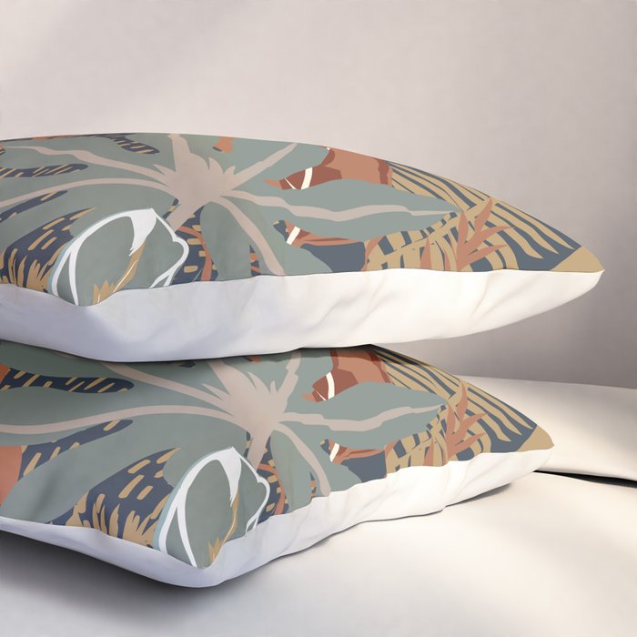 Tropical Wild Garden, Boho Wall Art Pillow Sham Gallery Image 3