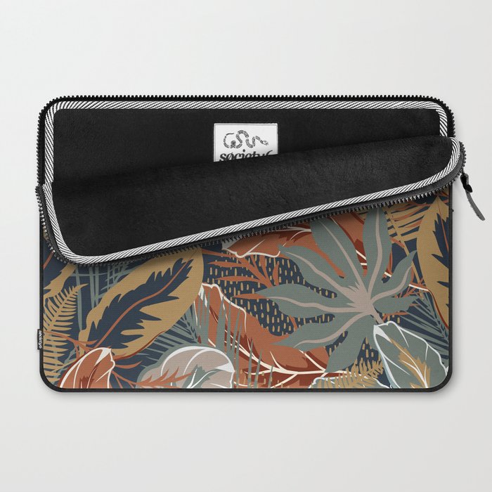 Tropical Wild Garden, Boho Wall Art Laptop Sleeve Gallery Image 2