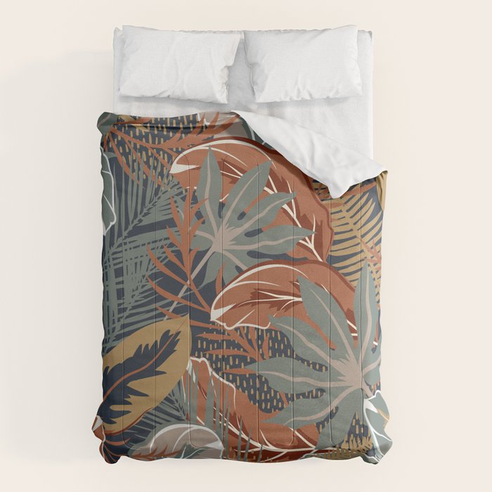 Tropical Wild Garden, Boho Wall Art Comforter Gallery Image 6